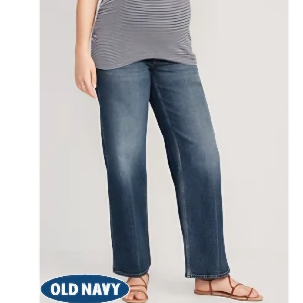 Old Navy Maternity Full Panel Wide Leg Jeans